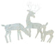 White Fawn and Reindeer Christmas Decoration, 3-Piece Set