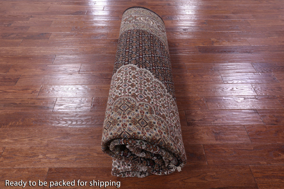 Persian Tabriz Handmade Wool & Silk Rug 8' 11" X 12' 2" - Q13004