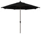 11' Bronze Auto-Tilt Crank Lift Aluminum Umbrella, Sunbrella, Black
