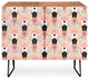 Deny Designs Blush Deco Credenza, Walnut, Black Steel legs