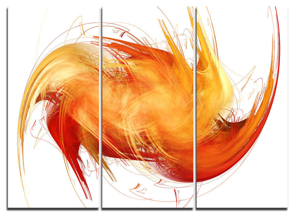 "Brown Abstract Fractal Pattern" Metal Wall Art, 3 Panels, 36"x28"