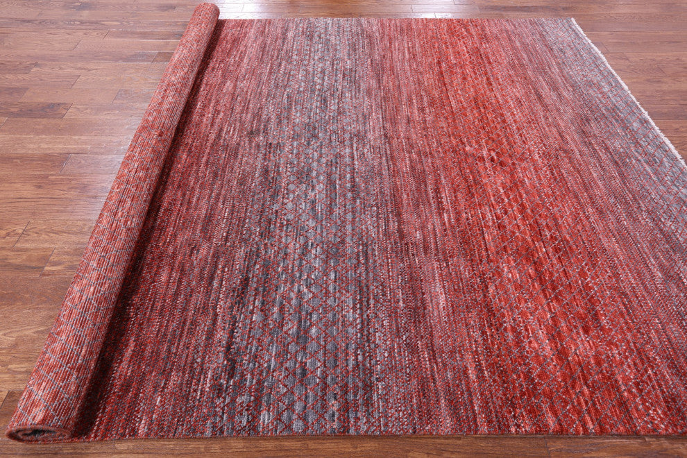 8' 1" X 10' 7" Handmade Savannah Grass Wool Rug - Q13233