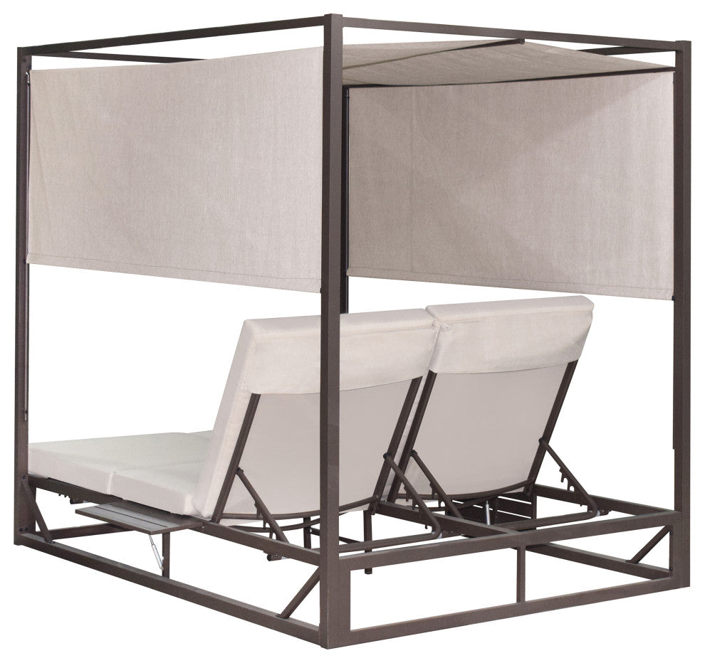 Outdoor Rectangular Patio Daybed, Beige