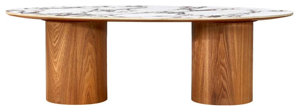 Tamara Marble Ceramic Oval Coffee Table