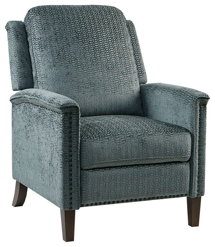 Madison Park Salina Weathered Push Back Lounge Recliner, Dark Teal
