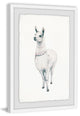 "Flower Fringed Llama" Framed Painting Print, 20"x30"