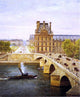 Marie-Francois Firmin-Girard The Pont Royale and The Louvre Wrapped Canvas