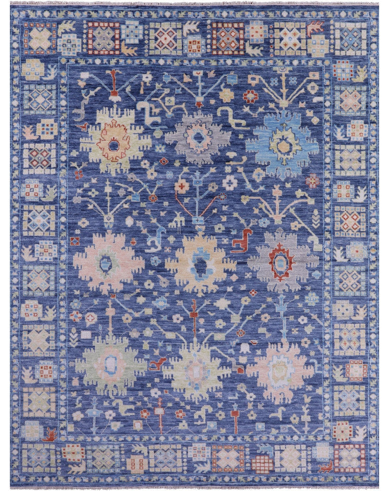 Handmade Turkish Oushak Wool Rug 9' 1" X 12' 3" - Q13307