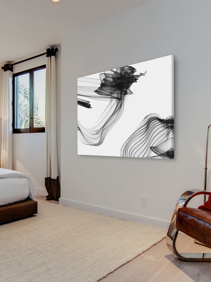 "Abstract Black and White Art 2015-01-06-7" Print on Canvas by Irena Orlov
