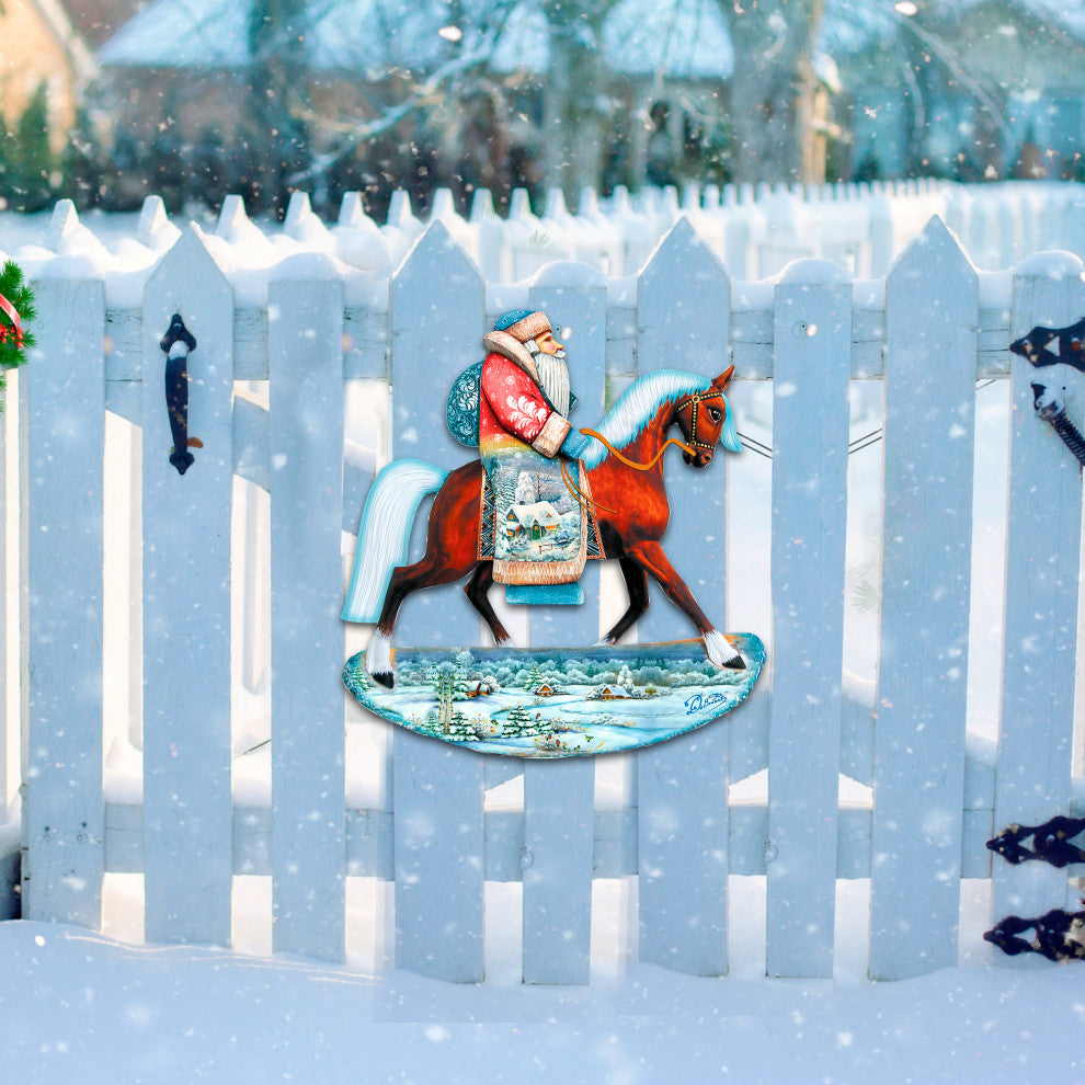 Horsey Santa Door Hanger