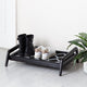 Single-Tier Black Stand With 2-Pair Rubber Boot Tray San Tropez