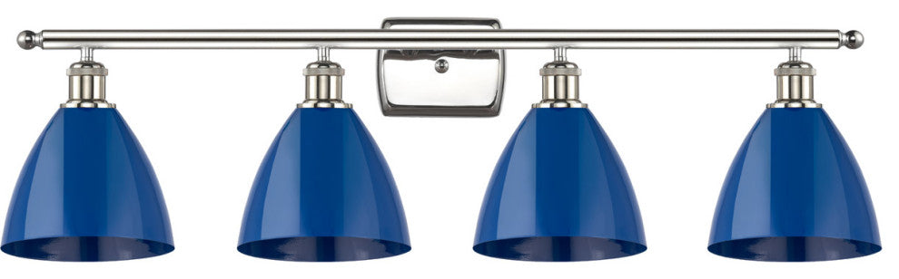 Innovations 516-4W-PN-MBD-75-BL-LED 4 Light Bath Vanity Light, Polished Nickel