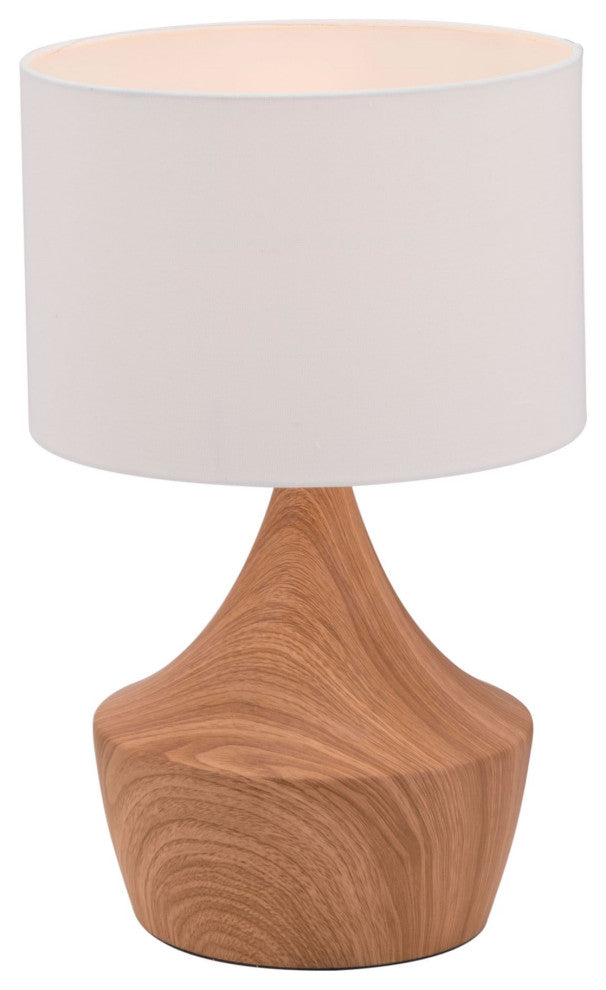 Table Lamp, Steel Metal, White, Brown, Kitchen Lounge Bistro Lobby Hospitality