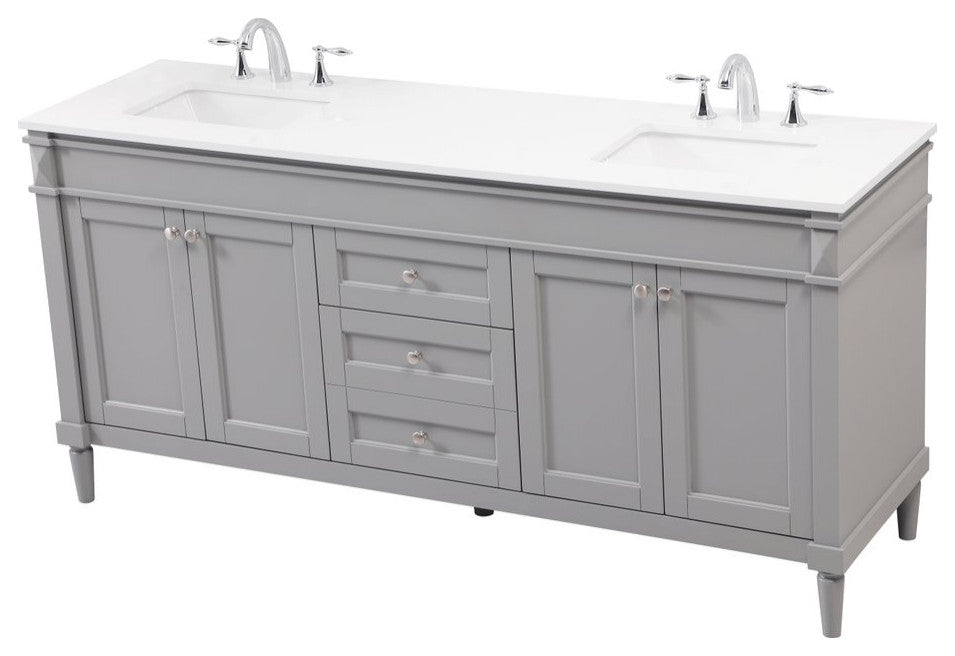 Home Living 21" Transitional Grey-Light Bathroom Vanity