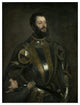 "Portrait of Alfonso d'Avalos, Marchese del Vasto, in Armor" Paper Art, 32"x42"