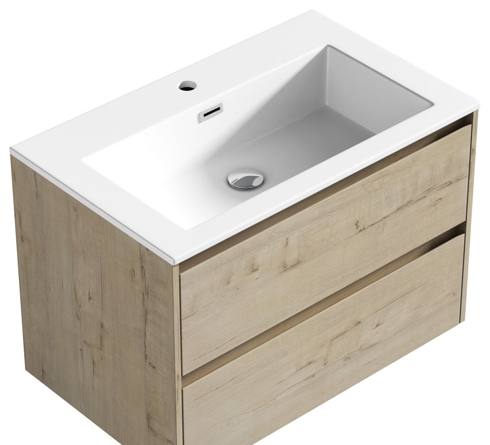 The Marlow Single Bathroom Floating Vanity, Liv, 30"