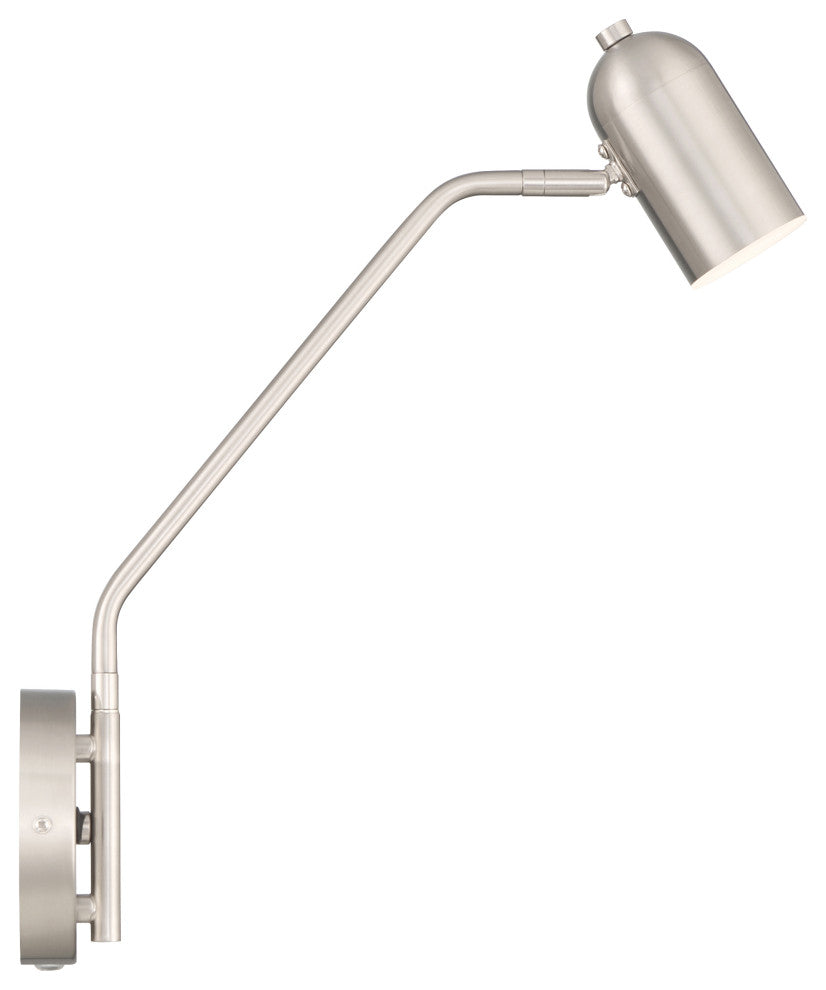 Aalto LED Reading Light, Dedicated LED, Brushed Steel