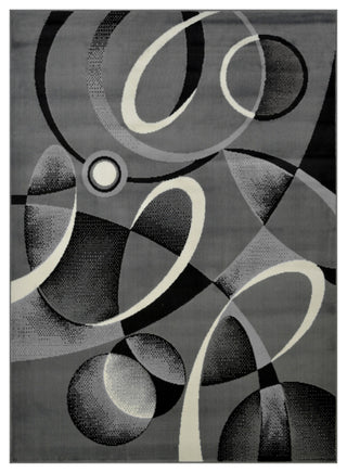 Modern Accent Rug, Gray, 7'0"x5'2"