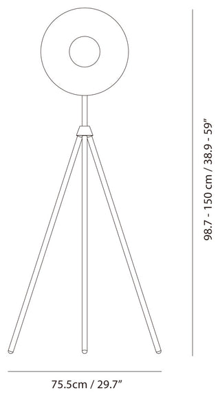 Apollo Floor Lamp, Black/Copper, Black Metal