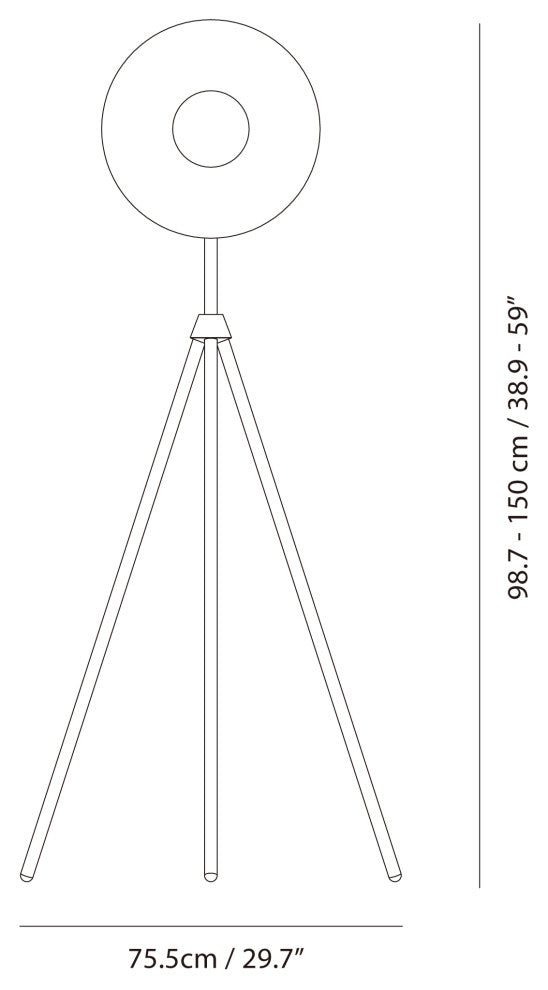 Apollo Floor Lamp, Black/Copper, Black Metal