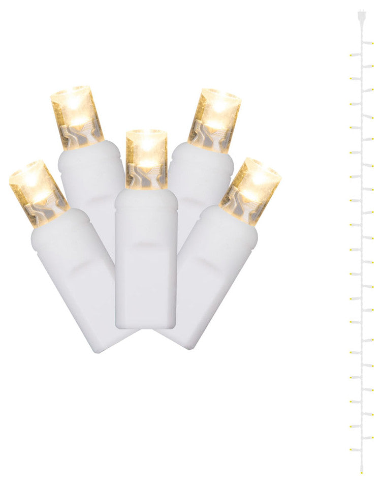 Vickerman X13W541 Warm White Curtain Light White Wire, Christmas Light Strand