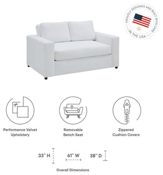 Avendale Velvet Loveseat, Dove White