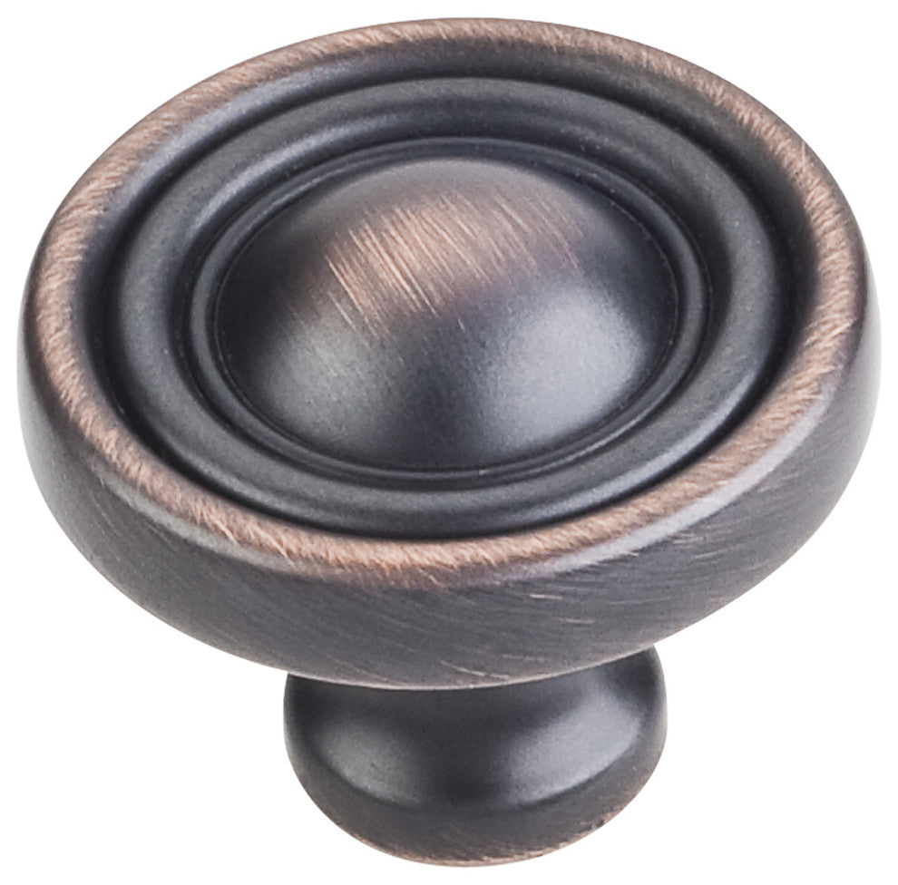 Jeffrey Alexander 818DBAC Bella Round Cabinet Knob, Brushed Oil Rubbed Bronze