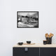 Winter at Powder Mill Rural Landscape Framed Photo Paper Wall Art Prints, Black, 18" X 24"