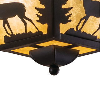Bryce 14" Deer Flush Mount Ceiling Light Burnished Bronze