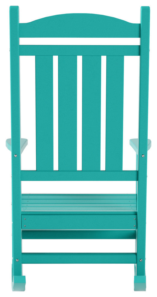 WestinTrends HDPE Outdoor Patio Adirondack Rocking Chair, Classic Porch Rocker, Turquoise