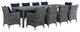 Summon 11-Piece Outdoor Patio Sunbrella Dining Set
