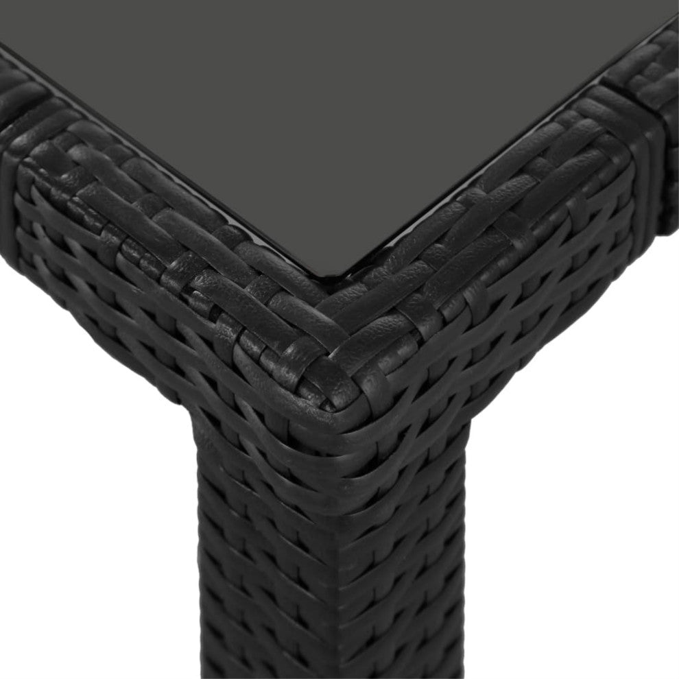 Vidaxl 9 Piece Outdoor Dining Set Poly Rattan Black