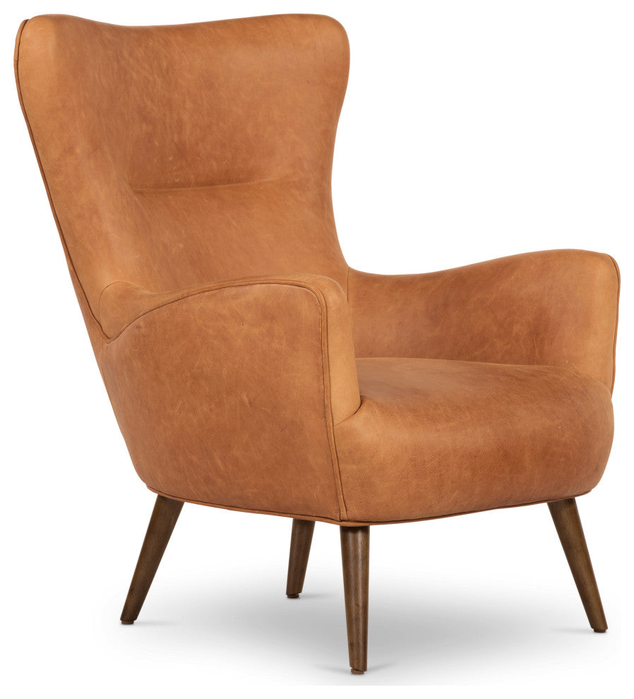 Poly and Bark Aida Lounge Chair, Set of 2, Cognac Tan