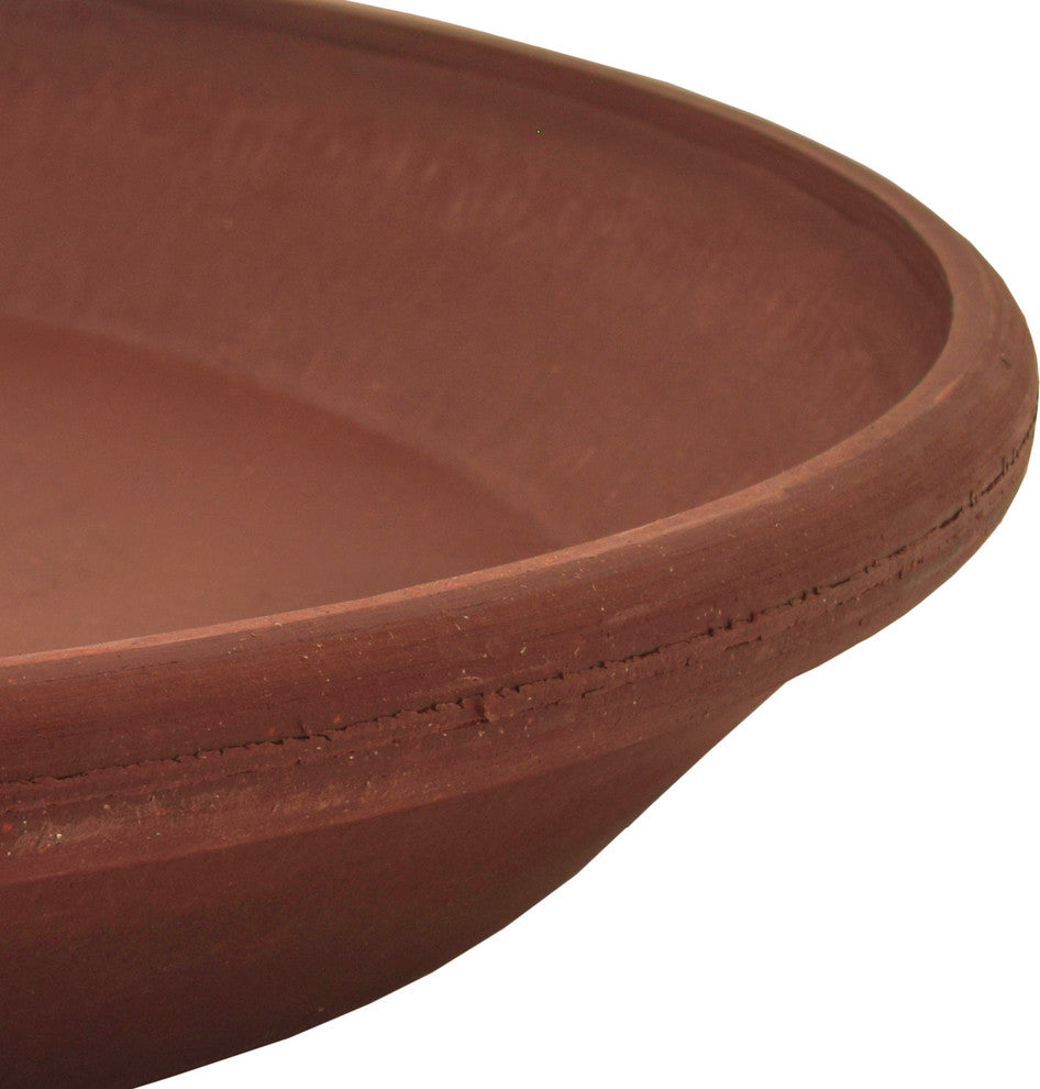 Single Slip Saucer, Terra-Cotta, Large