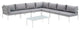 Modern Urban Outdoor Patio 8-Piece Sectional Sofa Set, Gray White Gray, Rattan