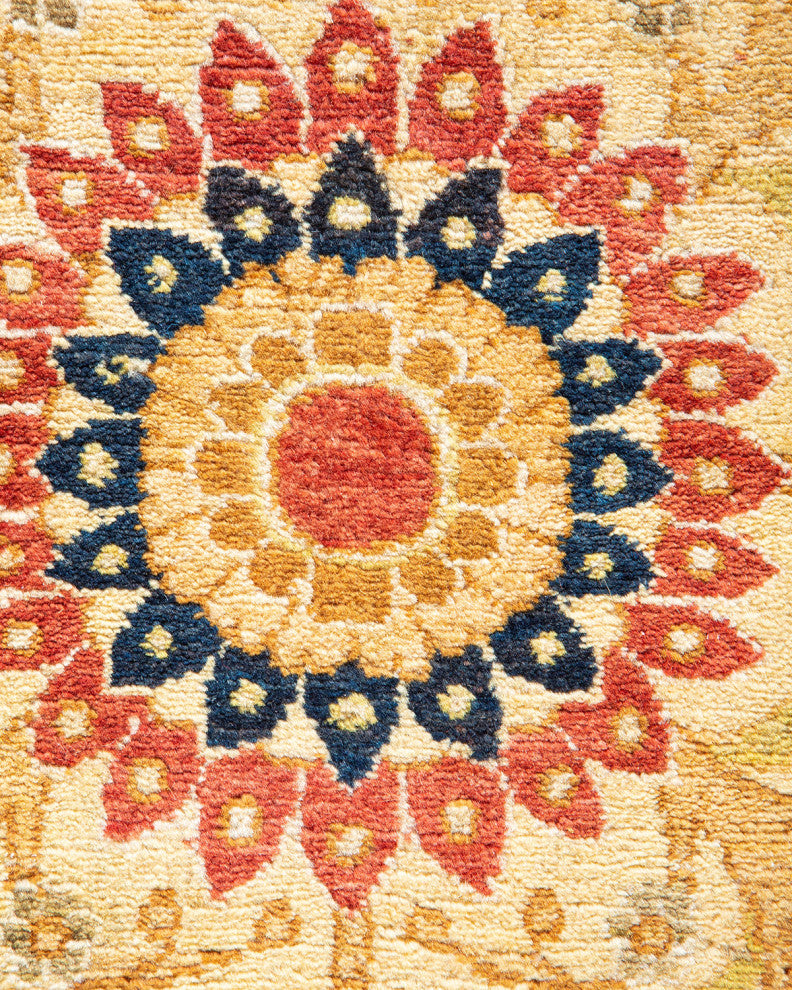 Mogul, One-of-a-Kind Hand-Knotted Area Rug Orange, 8'0"x9'10"