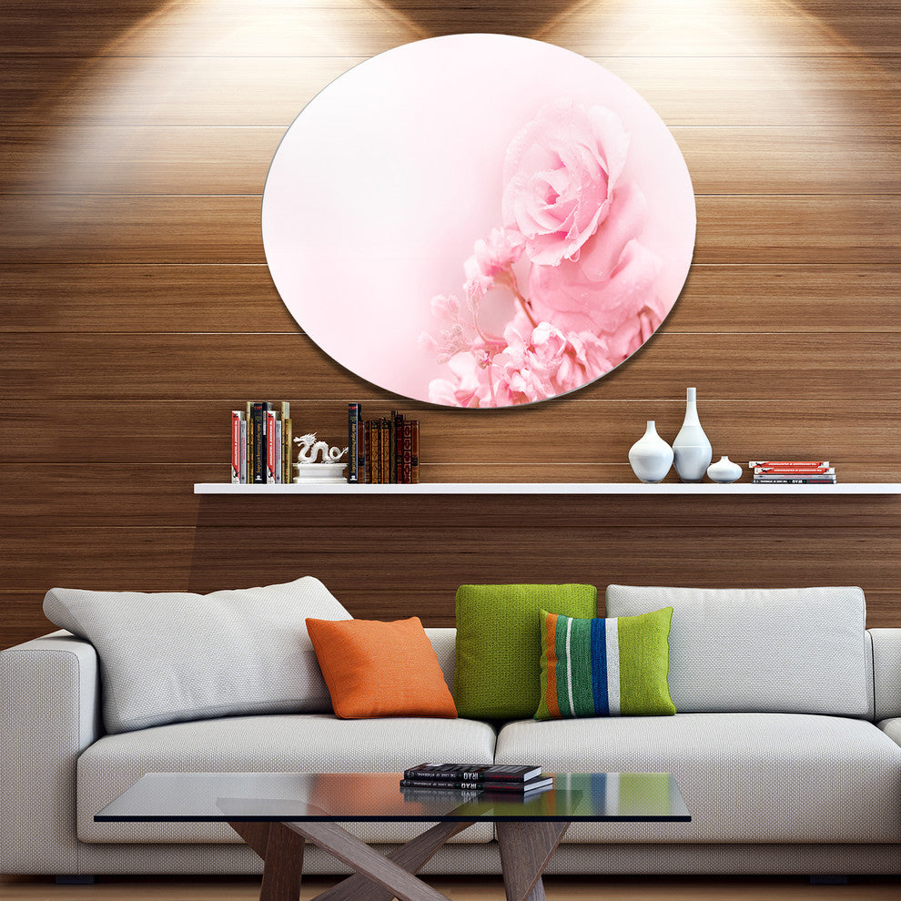Beautiful Rose In Magic Light, Portrait Disc Metal Wall Art, 11"