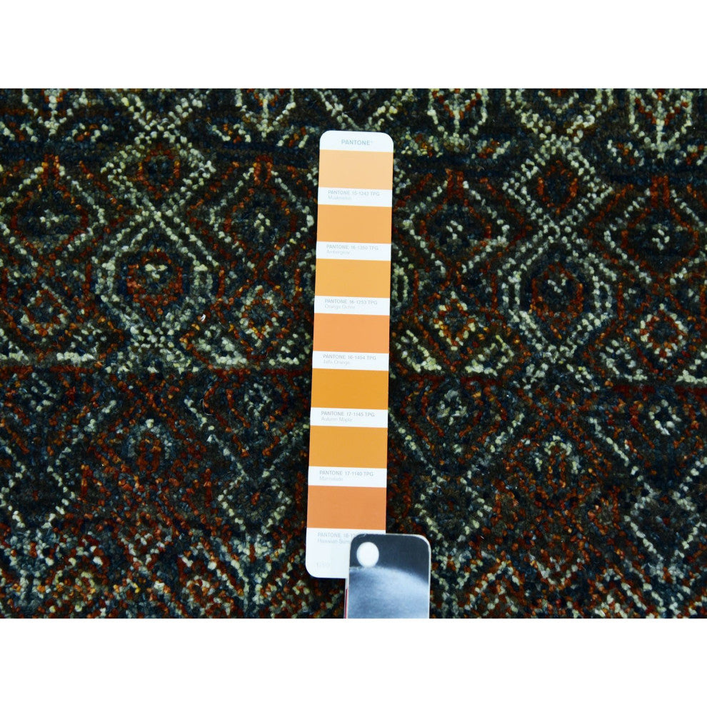 Brown 100% Plush Wool Hand Knotted Kohinoor Herat Design Round Rug 8'x8'