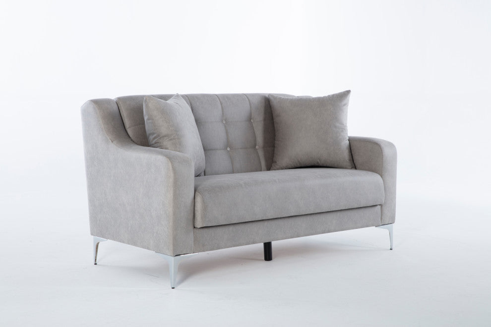 Livia Love Seat, Melson Gray