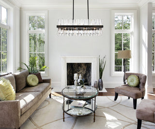 Modern Black 20-Light Chandelier