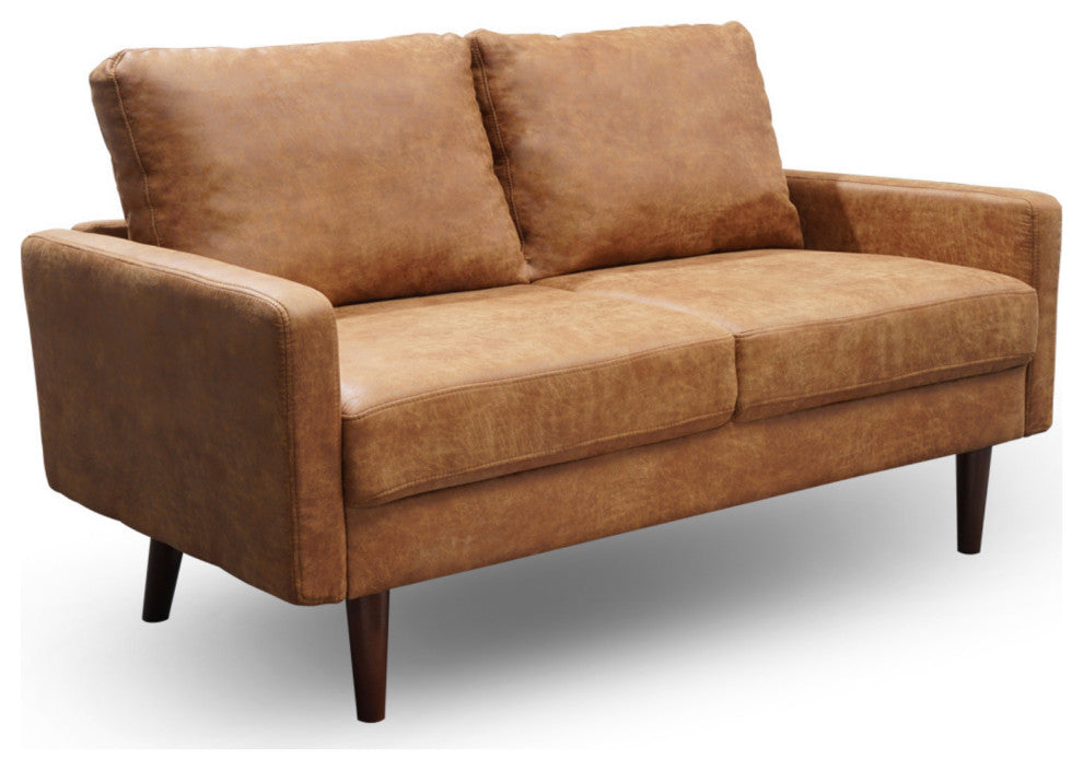 The Felix II -  Antique Leather Loveseat