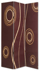 HomeRoots 1" x 48" x 72" Multi Color Wood Canvas 3 Panel Screen