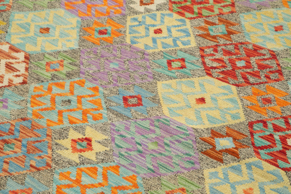 Rug N Carpet - Hand-knotted Turkish 8' 4'' x 11' 5'' Unique Wool Kilim Rug