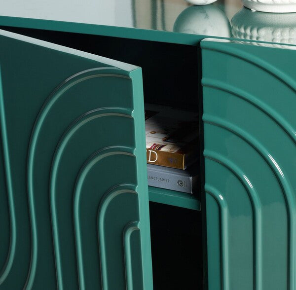 Safavieh Couture Saturn Wave Acrylic Sideboard Moss