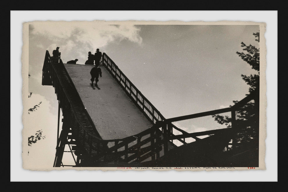 "Ski Jump III" Framed Painting Print, 24"x16"