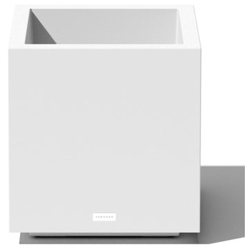 Veradek Block Series Cube Planter, White, Small