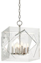 Travis, 16" Pendant, Polished Nickel Finish, Clear Acrylic