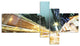Traffic in Hong Kong at Night, Cityscape Canvas Print, 60"x32", 5 panels