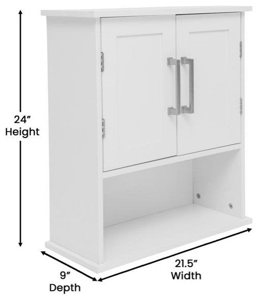 Vega Wall Mounted Bathroom Medicine Cabinet, White