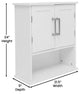 Vega Wall Mounted Bathroom Medicine Cabinet, White
